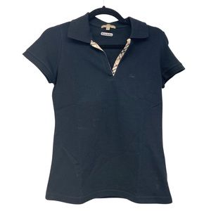 BURBERRY women’s black polo shirt